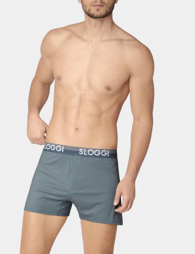 10198050 Sloggi Men Slim Fit Boxer  - 10198050 Secret Lagoon