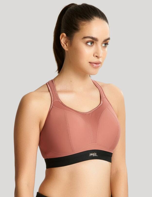7341B Panache Sports Non-Wired Sports Bra - 7341B Rose/Black