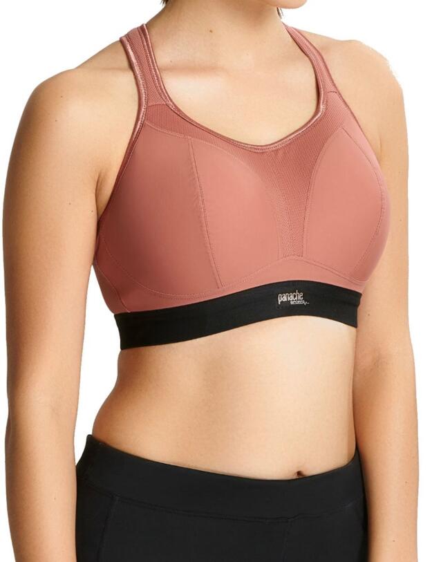 7341B Panache Sports Non-Wired Sports Bra - 7341B Rose/Black