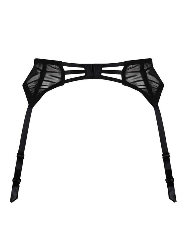 18507 Pour Moi Confession Suspender - 18507 Black/Pink 