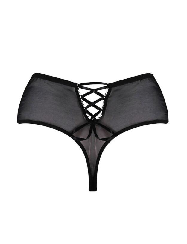 18504 Pour Moi Confession High Waist Thong  - 18504 Black/Pink