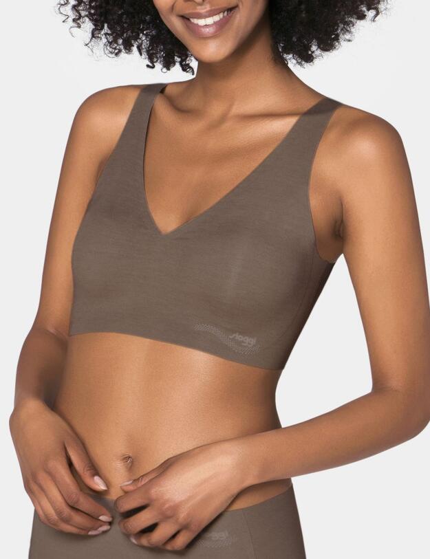 10194059 Sloggi Zero Feel Natural Bralette Bra Top - 10194059 Dark Leaf Green