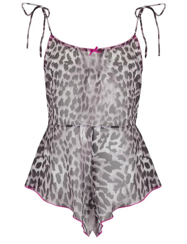 FIF-024-99 Muse by Coco de Mer FiFi Teddy - FIF-024-99 Grey Leopard