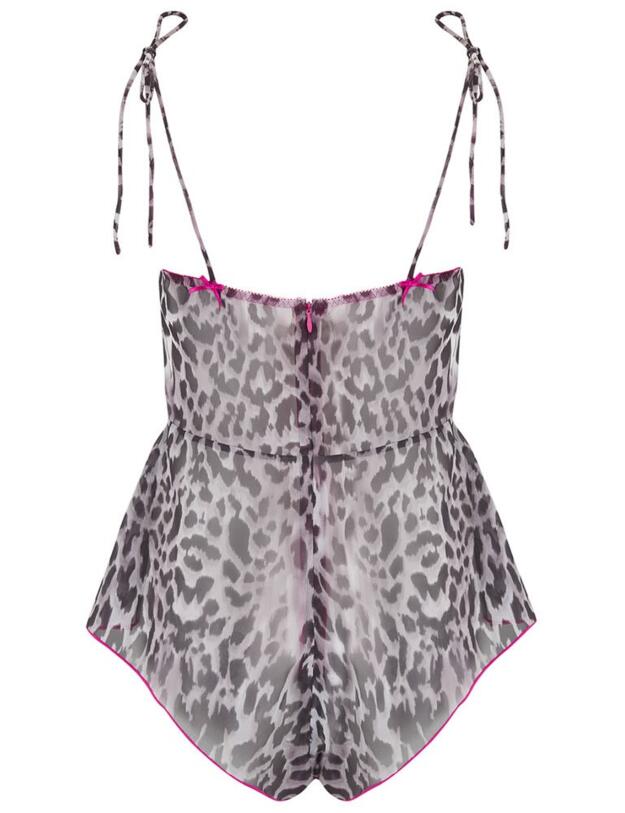 FIF-024-99 Muse by Coco de Mer FiFi Teddy - FIF-024-99 Grey Leopard