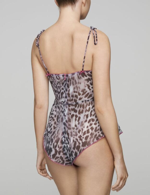 FIF-024-99 Muse by Coco de Mer FiFi Teddy - FIF-024-99 Grey Leopard