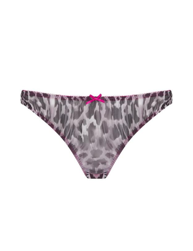 FIF-015-99 Muse by Coco de Mer FiFi Thong - FIF-015-99 Grey Leopard
