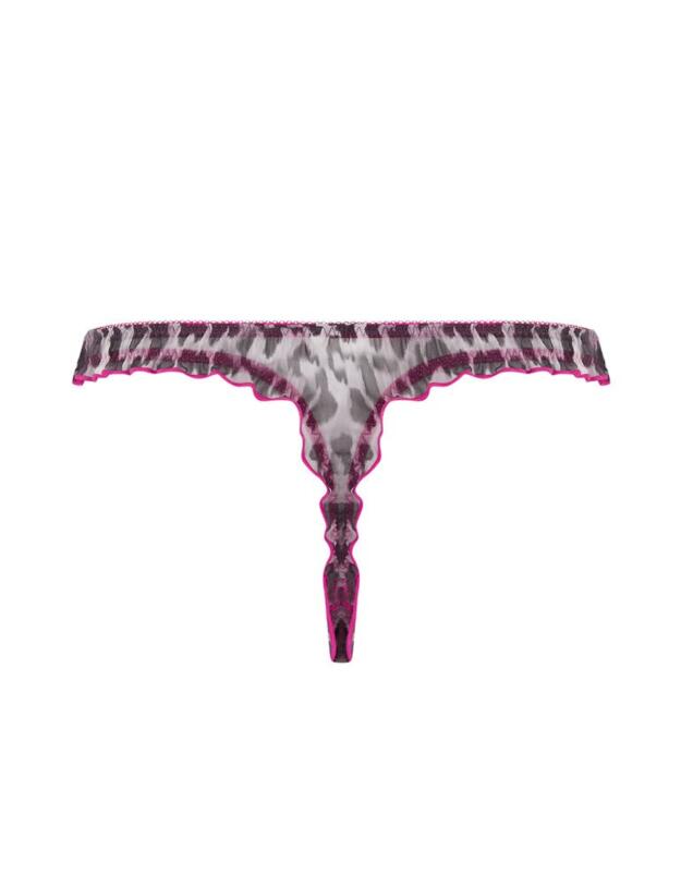 FIF-015-99 Muse by Coco de Mer FiFi Thong - FIF-015-99 Grey Leopard