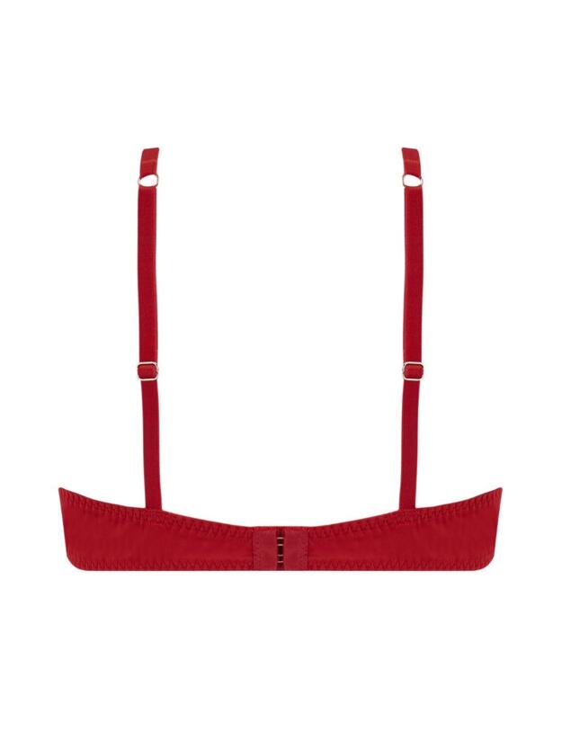 SCA-006-07 Muse by Coco de Mer Scarlett Balcony Bra - SCA-006-07 Tango Red