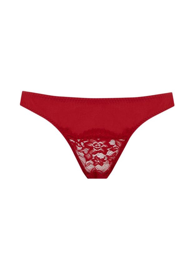 SCA-014-07 Muse by Coco de Mer Scarlett Open Thong - SCA-014-07 Tango Red