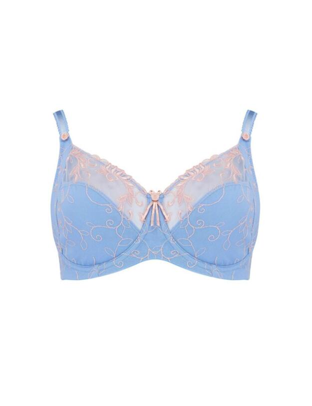 3804 Pour Moi Imogen Rose Full Cup Bra - 3804 Soft Blue/Coral