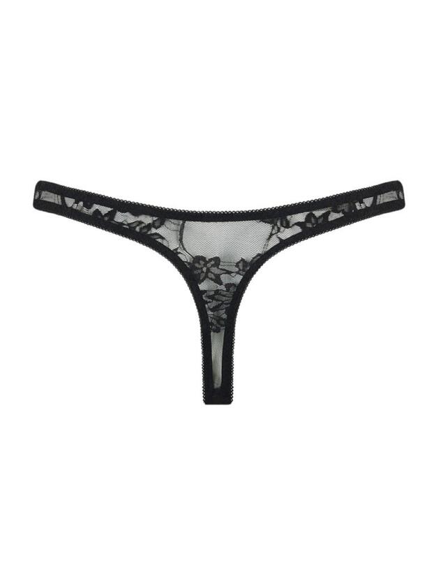 SOF-015-01 Muse by Coco de Mer Sofia Thong - SOF-015-01 Black