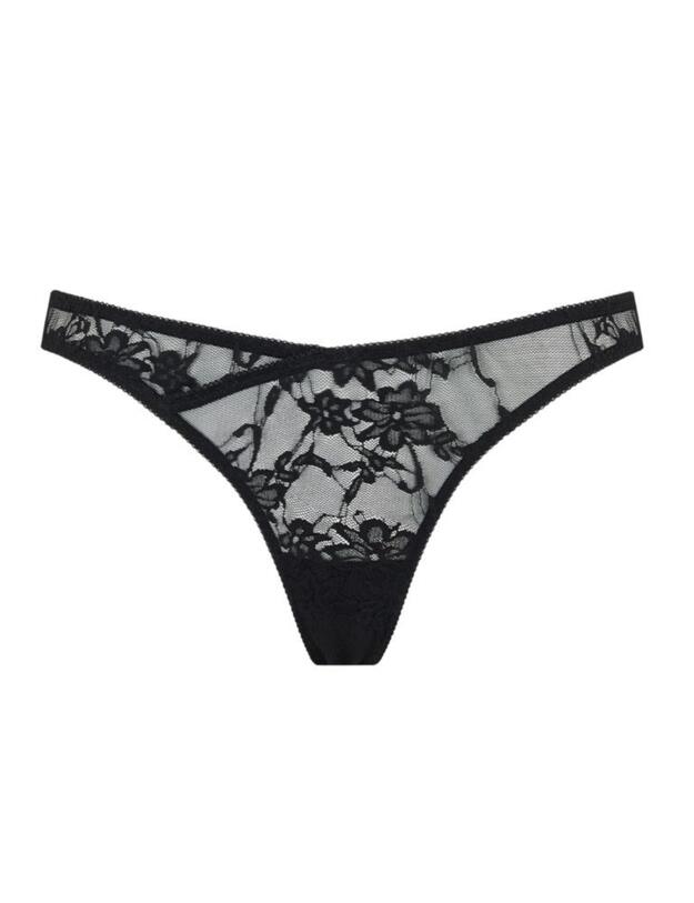 SOF-015-01 Muse by Coco de Mer Sofia Thong - SOF-015-01 Black