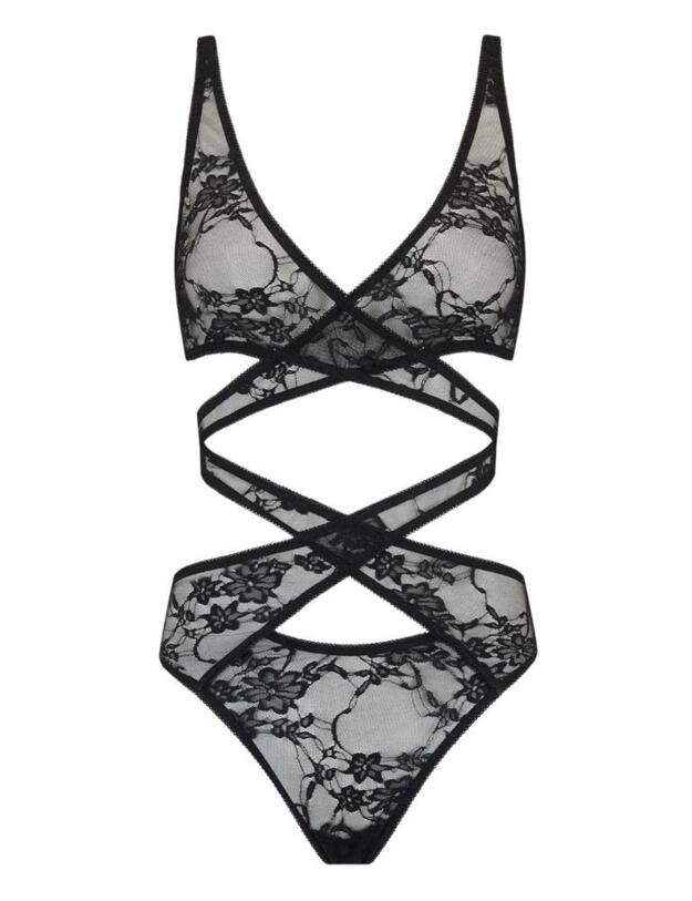 SOF-022-01 Muse by Coco de Mer Sofia Bodysuit - SOF-022-01 Black