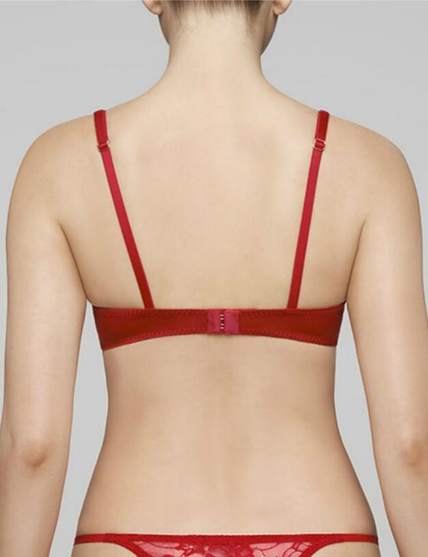 SCA-006-07 Muse by Coco de Mer Scarlett Balcony Bra - SCA-006-07 Tango Red