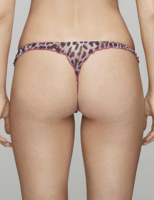 FIF-015-99 Muse by Coco de Mer FiFi Thong - FIF-015-99 Grey Leopard