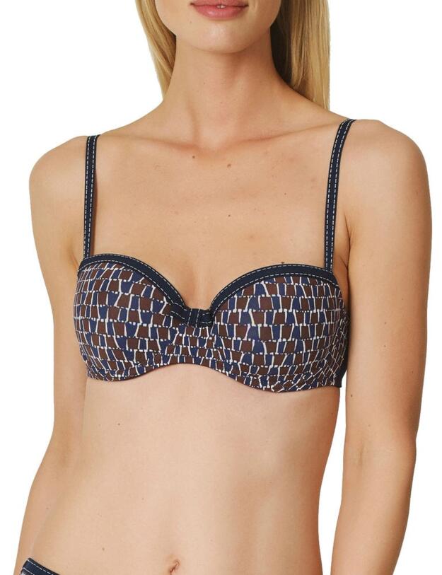 0121829 Marie Jo Kaare Padded Balcony Bra - 0121829 Blue Cruise