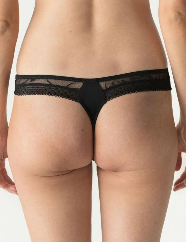 0641710 Prima Donna Twist Take A Bow Thong - 0641710 Black