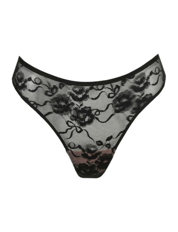 0641710 Prima Donna Twist Take A Bow Thong - 0641710 Black