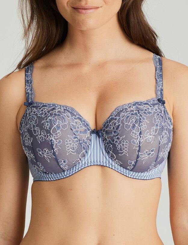0163162/0163163 Prima Donna Nyssa Vertical Seam Balcony Bra - 0163162/0163163 Indigofera
