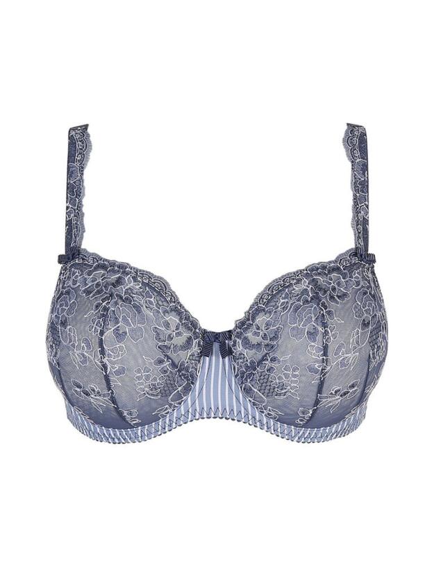 0163162/0163163 Prima Donna Nyssa Vertical Seam Balcony Bra - 0163162/0163163 Indigofera
