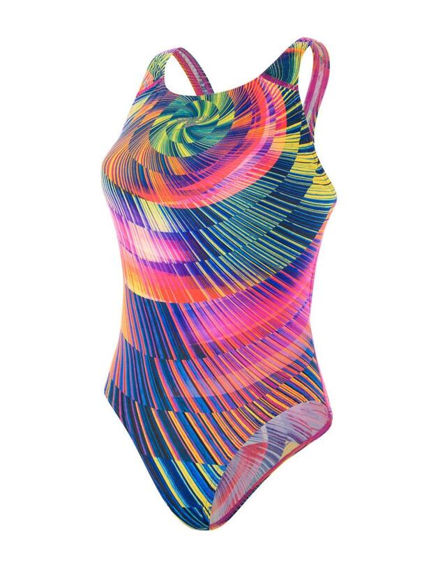 806187C902 Speedo Waltzer Whirl Swimsuit - 806187C902 Black/Red