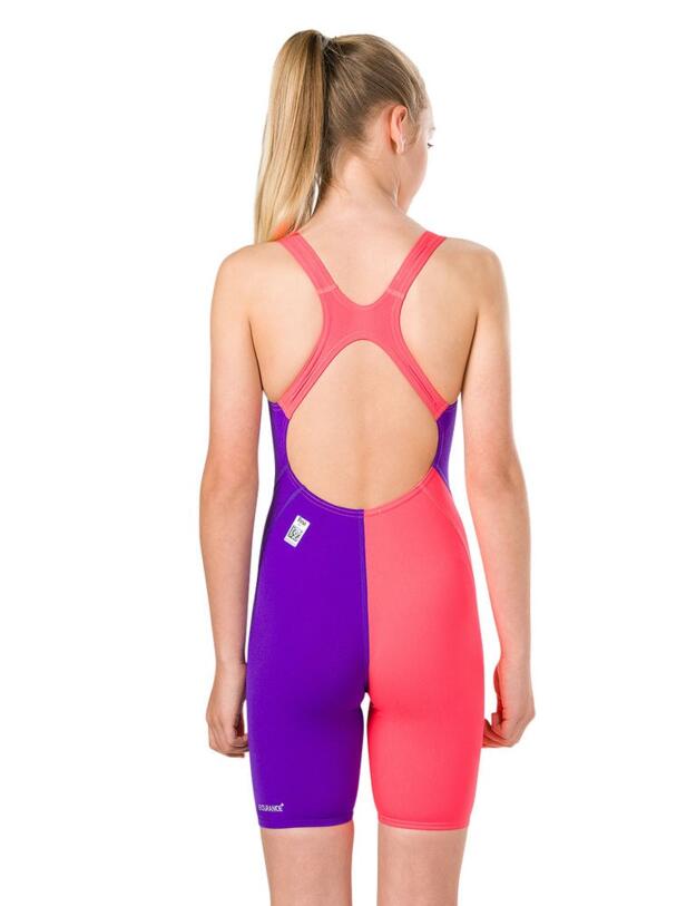 809732C876 Speedo Childrens Fastskin Endurance + Openback Kneeskin - 809732C876 Purple/Red