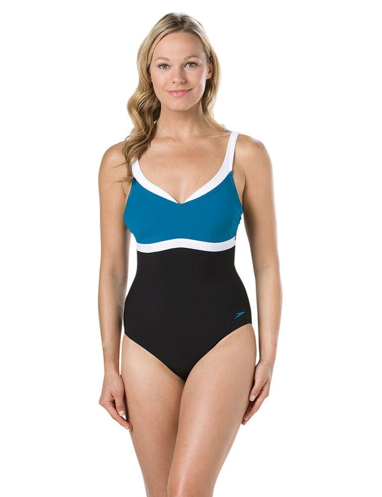 810414C736 Speedo Aquajewel Swimsuit - 810414C736 Black/Blue