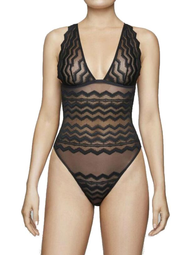 MIA-022-01 Muse By Coco De Mer Mia Bodysuit - MIA-022-01 Black