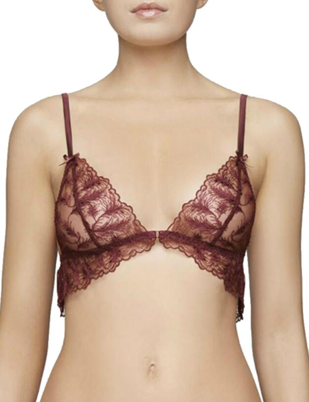Muse By Coco De Mer Rosa Triangle Bra Bordeaux