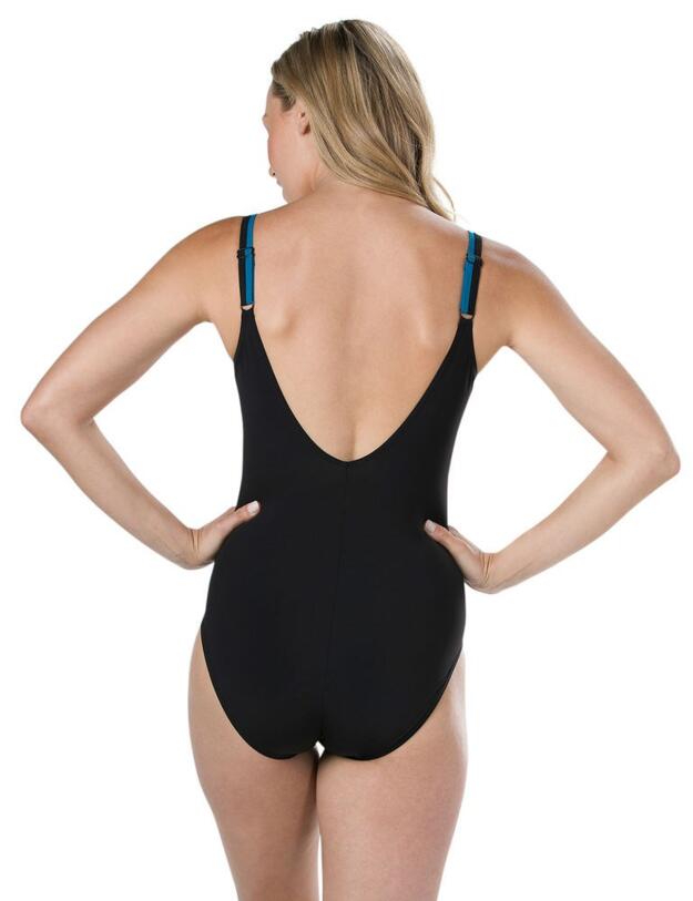 810417C748 Speedo Contour Luxe Swimsuit - 810417C748 Black/Blue