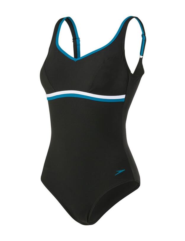 810417C748 Speedo Contour Luxe Swimsuit - 810417C748 Black/Blue