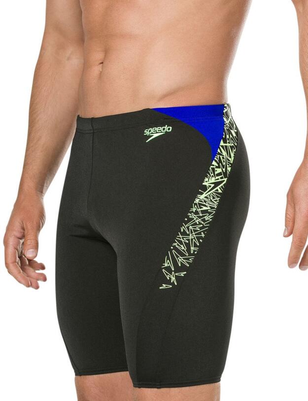 810856C713 Speedo Boom Splice Mens Jammer - 810856C713 Black/Green