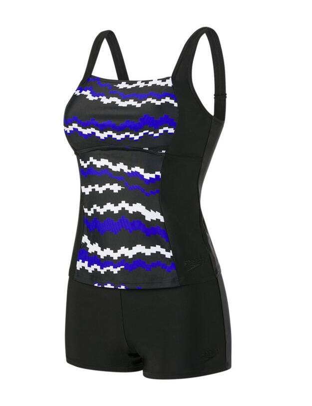 811398C893 Speedo Penny Tankini Top - 811398C893 Black/Blue