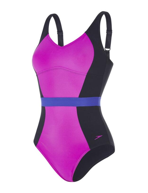 810832C225 Speedo Sculpture Crystal Gleam Swimsuit - 810832C225 Navy/Purple
