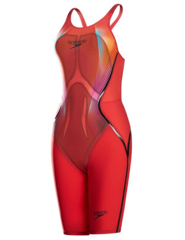 809752B454 Speedo Fastskin LZR Racer X Openback Kneeskin - 809752B454 Red/Black