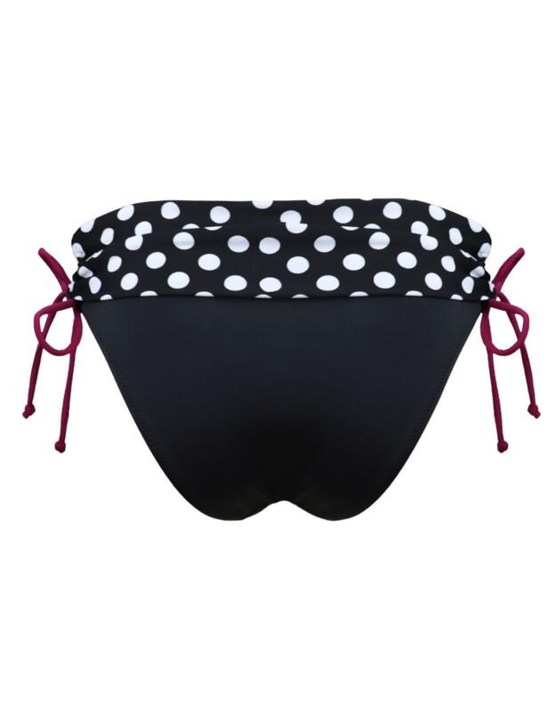 13303 Pour Moi Sea Breeze Fold Over Bikini Brief - 13303 Black/White/Purple