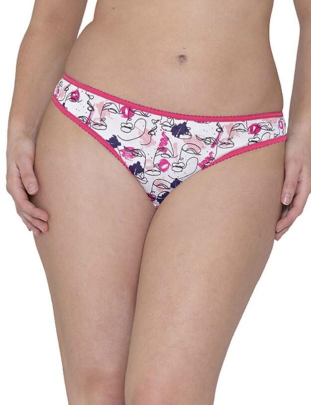 Curvy Kate Doodle Brazilian Brief White Print