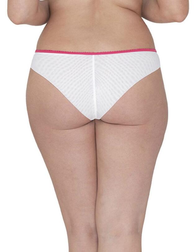 Curvy Kate Doodle Brazilian Brief White Print