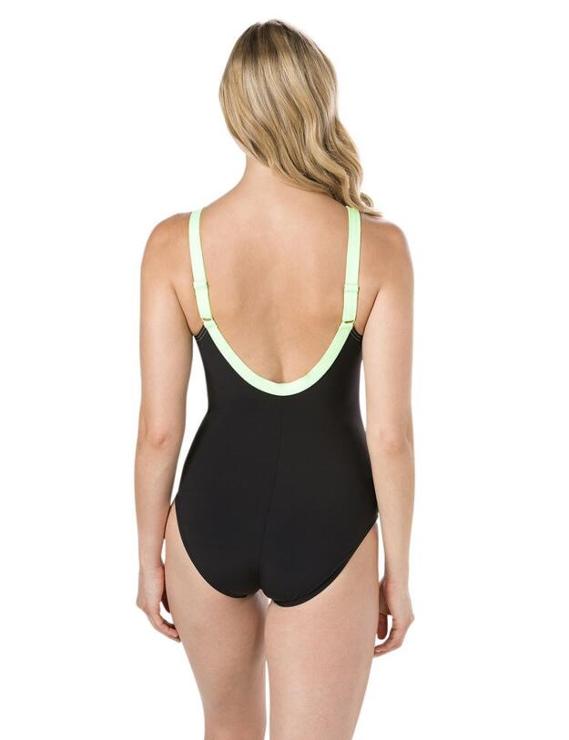 810414C738 Speedo Aquajewel Swimsuit - 810414C738 Black/Grey
