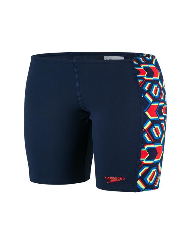 809530C873 Speedo Junior Sports Logo Panel Aquashorts - 809530C873 Navy/Orange