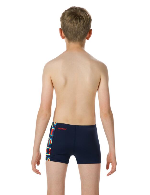 809530C873 Speedo Junior Sports Logo Panel Aquashorts - 809530C873 Navy/Orange