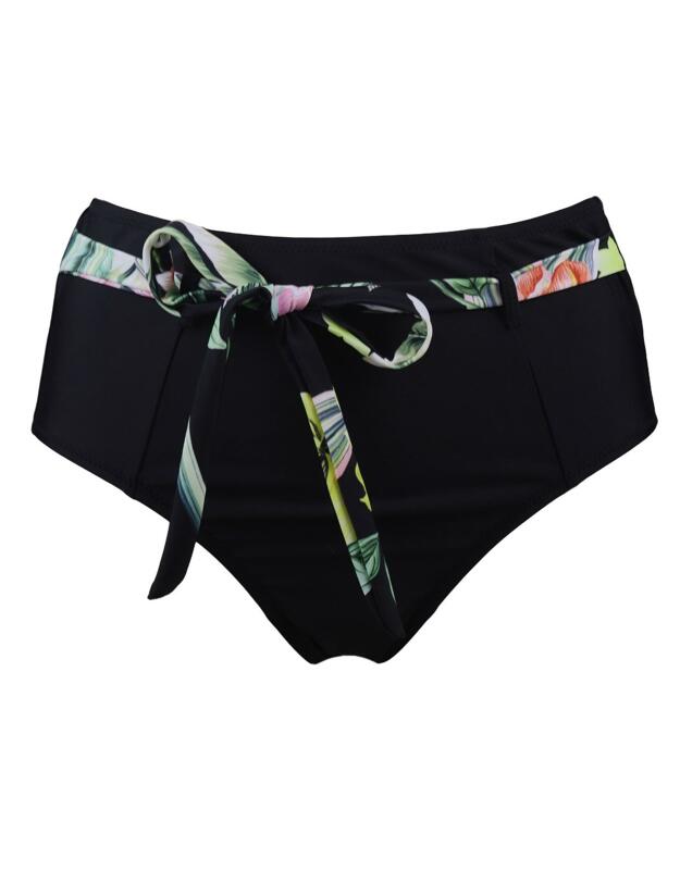 14103 Pour Moi Miami Brights Belted Control Bikini Brief - 14103 Black