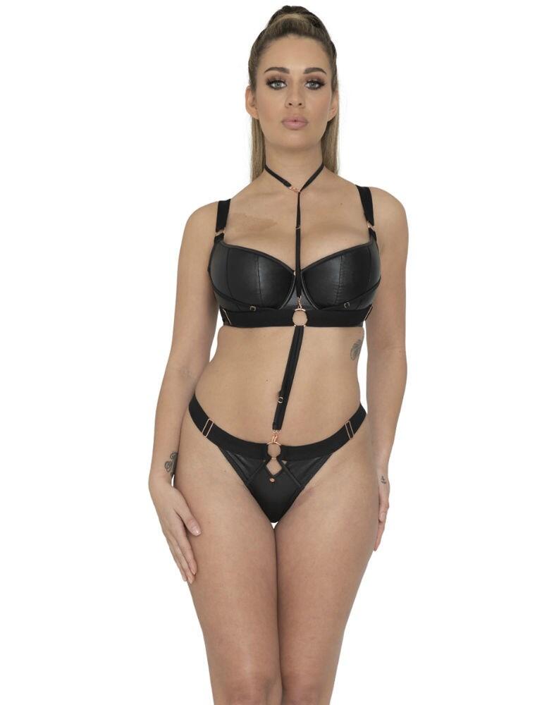 Scantilly Harnessed Thong Black