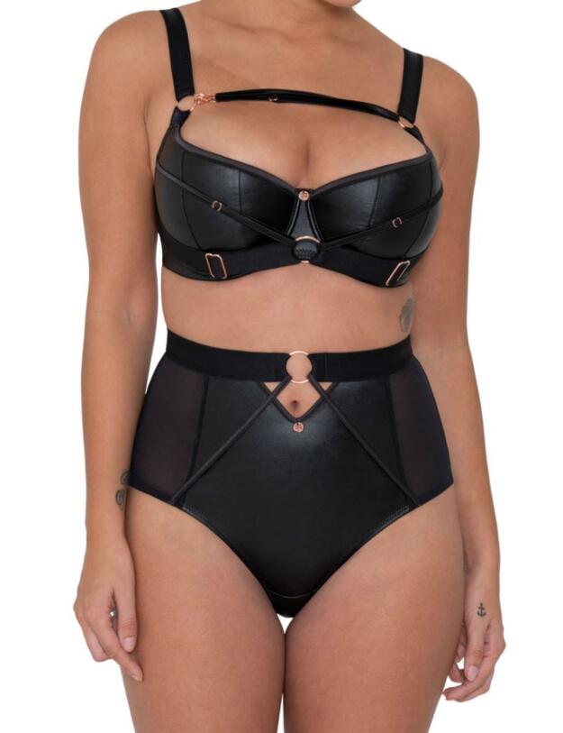 ST008208 Scantilly by Curvy Kate Harnessed High Waist Brief - ST008208 Black