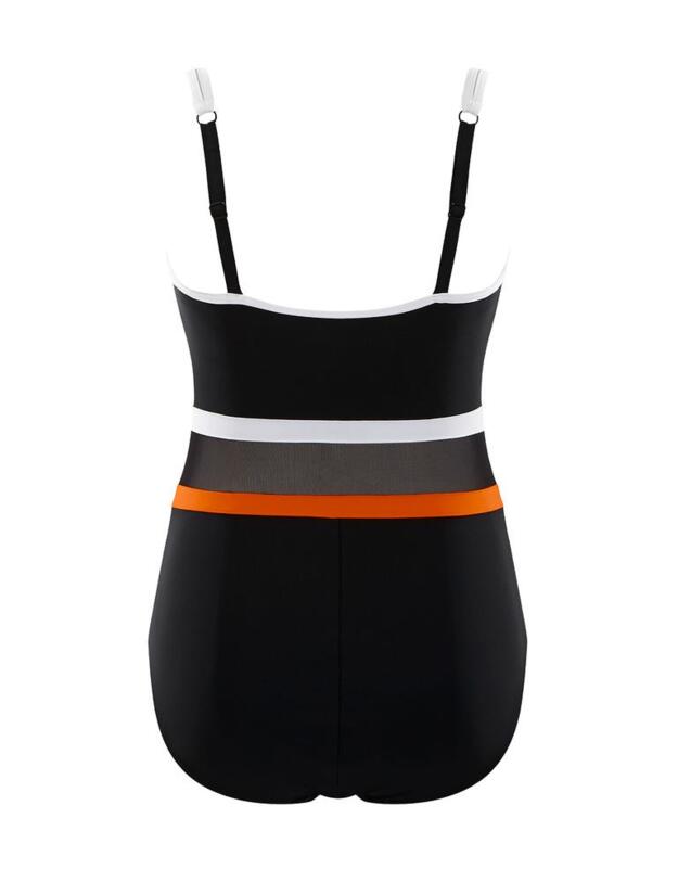 SW1380 Panache Kira Balconette Swimsuit - SW1380 Black/Orange