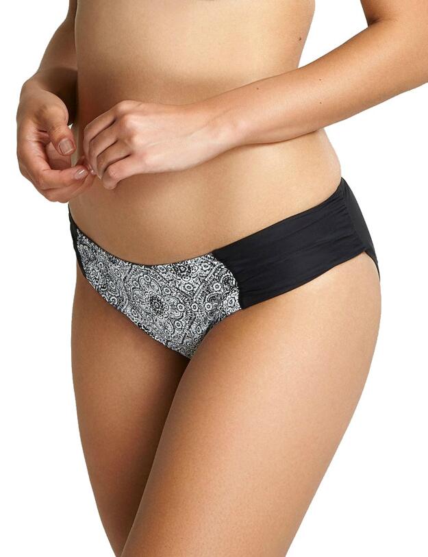 Panache Samara Gather Bikini Brief Black/White
