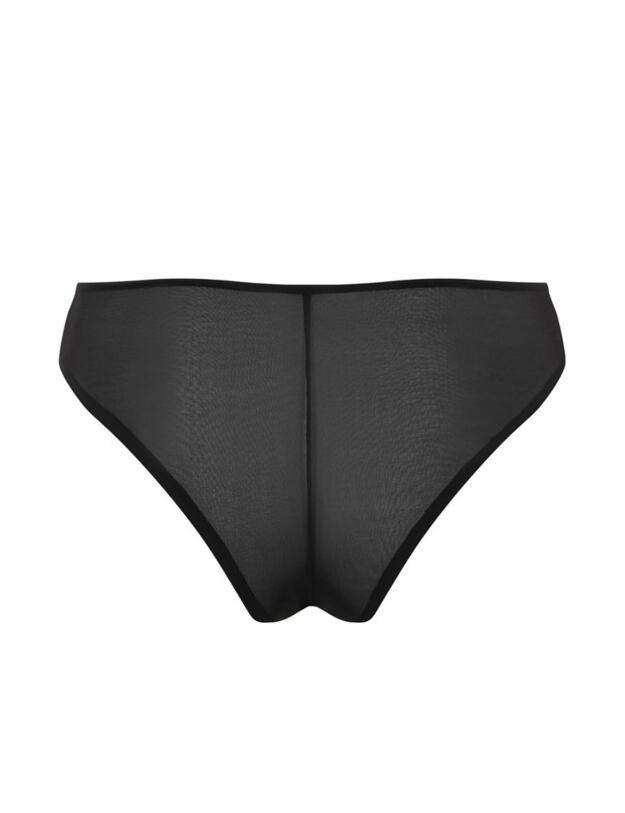 10222 Cleo by Panache Taylor Brazilian Brief - 10222 Black/Coral