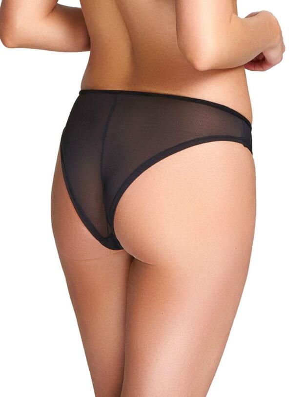 10222 Cleo by Panache Taylor Brazilian Brief - 10222 Black/Coral