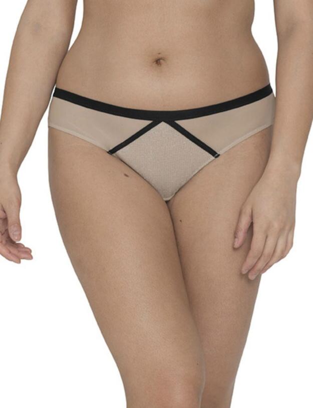 Curvy Kate Sparks Fly Brazilian Brief Latte/Silver