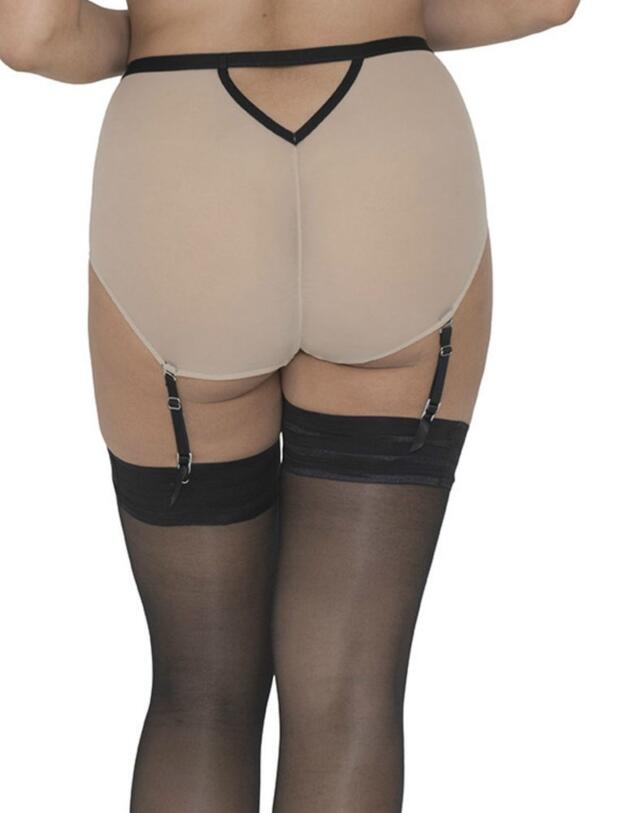 Curvy Kate Sparks Fly High Waist Suspender Brief Latte/Silver